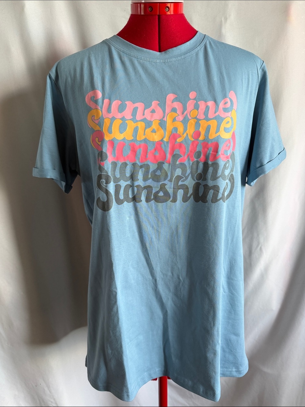 Sunshine Graphic Short Sleeve Tee - Light Blue